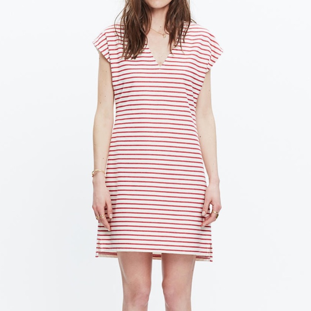 Madewell Striped Vacances Dress Red and White Sz XXS - Picture 2 of 16